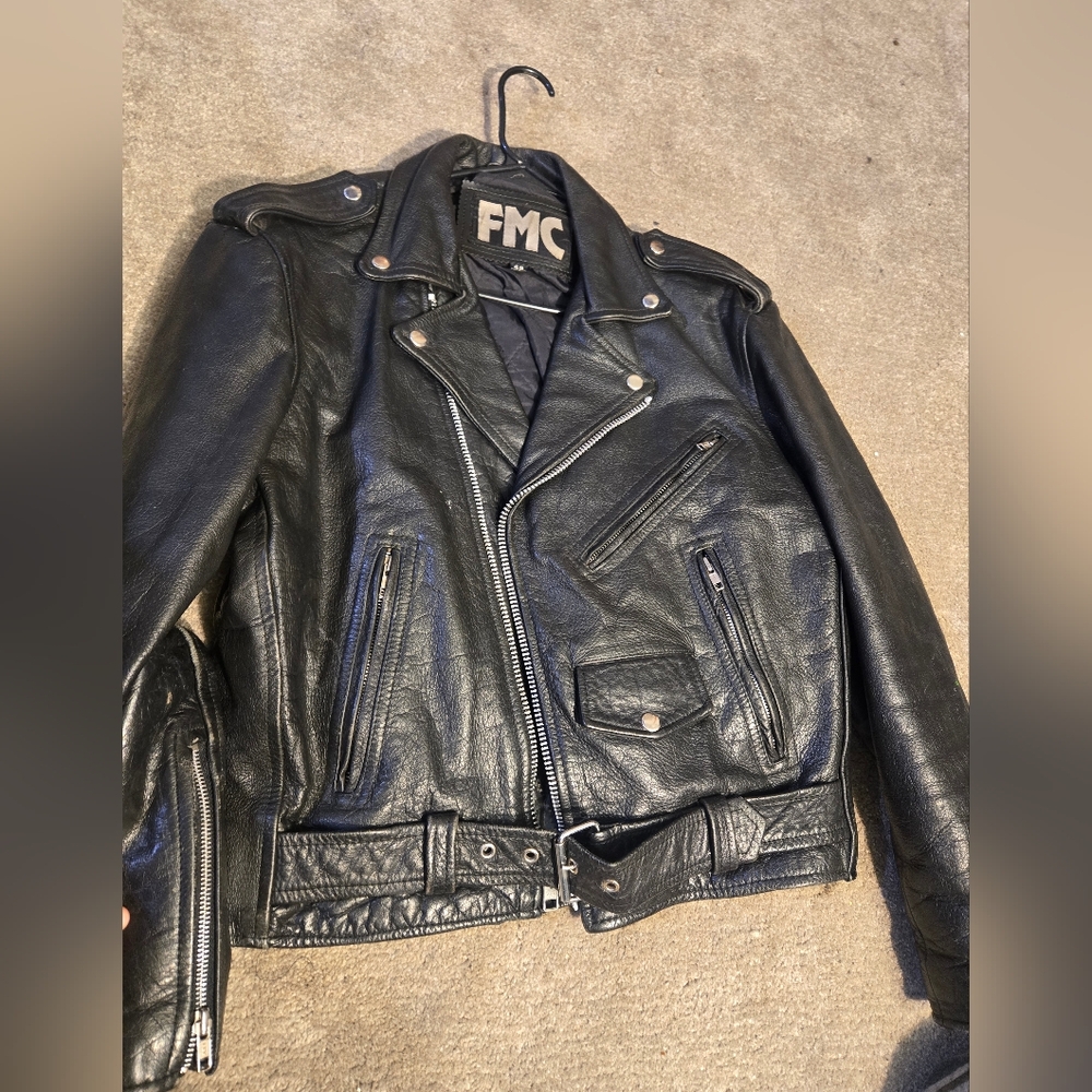 Vintage FMC Motorcycle Leather Jacket